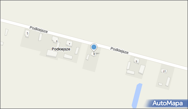 Podkiejsze, Podkiejsze, 8, mapa Podkiejsze