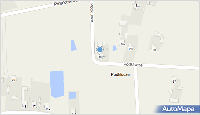 Podklucze, Podklucze, 36, mapa Podklucze