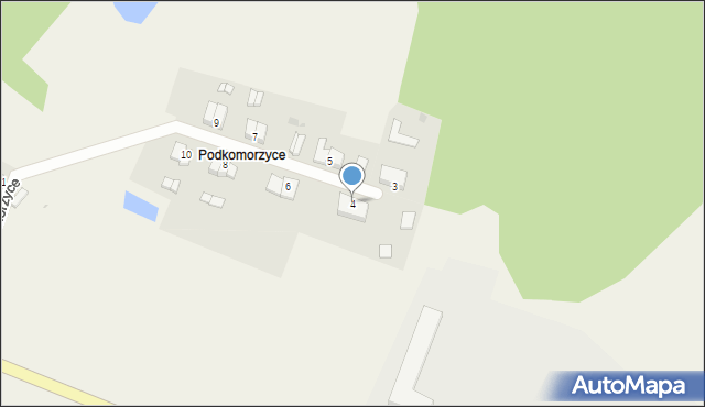 Podkomorzyce, Podkomorzyce, 4, mapa Podkomorzyce