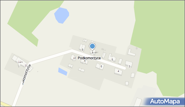 Podkomorzyce, Podkomorzyce, 7, mapa Podkomorzyce