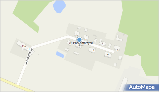 Podkomorzyce, Podkomorzyce, 8/2, mapa Podkomorzyce