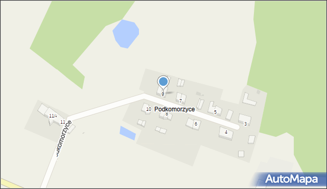 Podkomorzyce, Podkomorzyce, 9/2, mapa Podkomorzyce