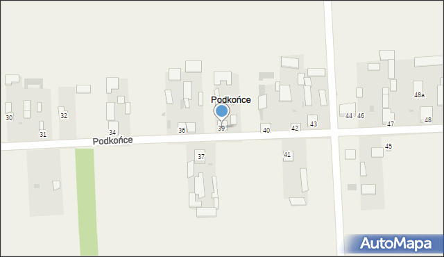 Podkońce, Podkońce, 39, mapa Podkońce