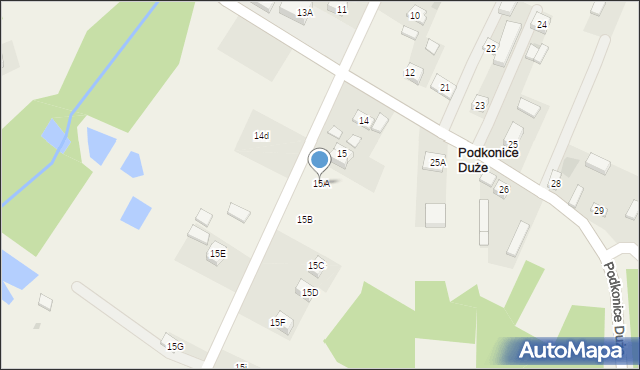 Podkonice Duże, Podkonice Duże, 15A, mapa Podkonice Duże