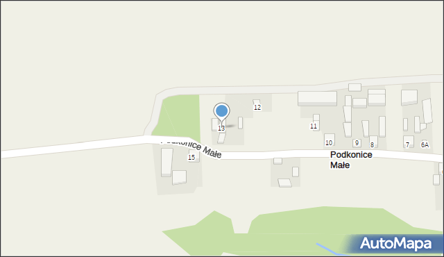 Podkonice Małe, Podkonice Małe, 13, mapa Podkonice Małe