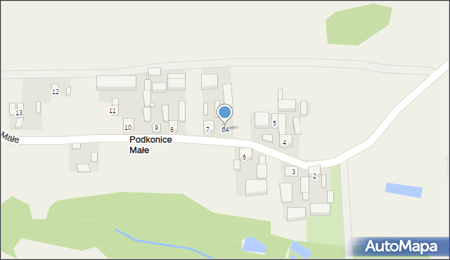 Podkonice Małe, Podkonice Małe, 6A, mapa Podkonice Małe