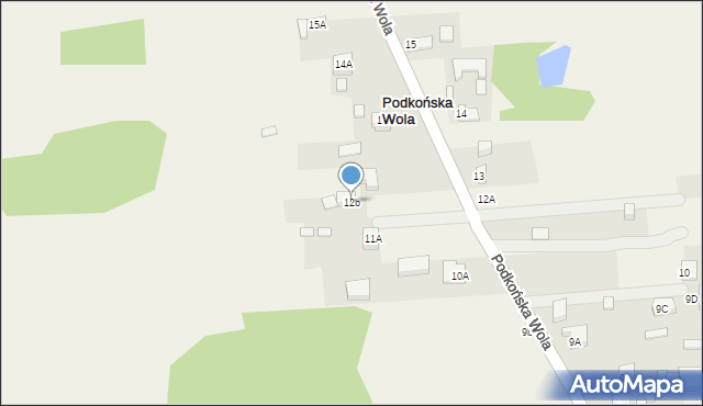 Podkońska Wola, Podkońska Wola, 12b, mapa Podkońska Wola