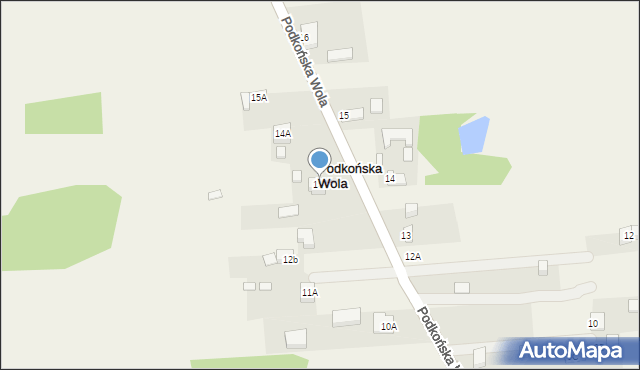 Podkońska Wola, Podkońska Wola, 14B, mapa Podkońska Wola