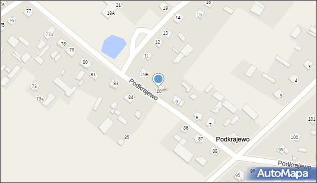 Podkrajewo, Podkrajewo, 10, mapa Podkrajewo