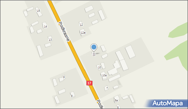 Podkrasne, Podkrasne, 11, mapa Podkrasne