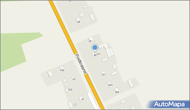 Podkrasne, Podkrasne, 44, mapa Podkrasne