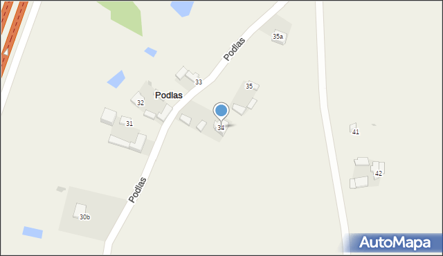 Podlas, Podlas, 34, mapa Podlas