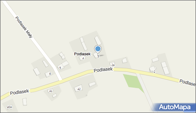 Podlasek, Podlasek, 3, mapa Podlasek