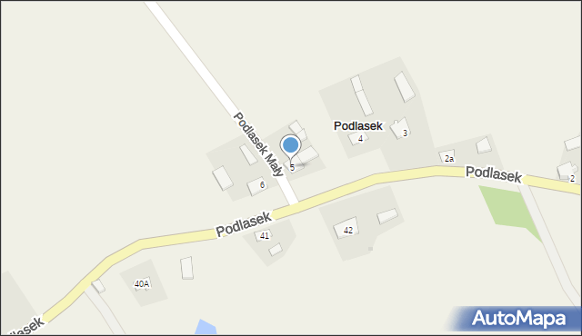 Podlasek, Podlasek, 5, mapa Podlasek