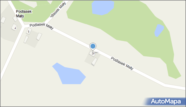 Podlasek Mały, Podlasek Mały, 14, mapa Podlasek Mały