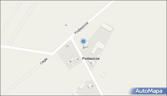 Podlaszcze, Podlaszcze, 16, mapa Podlaszcze