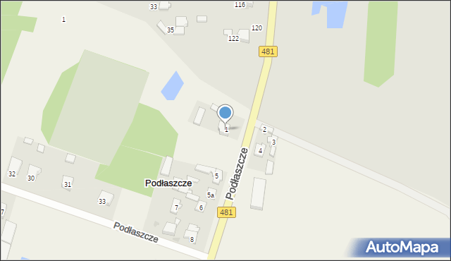 Podłaszcze, Podłaszcze, 1, mapa Podłaszcze