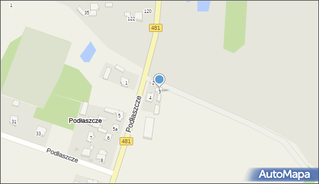 Podłaszcze, Podłaszcze, 3, mapa Podłaszcze