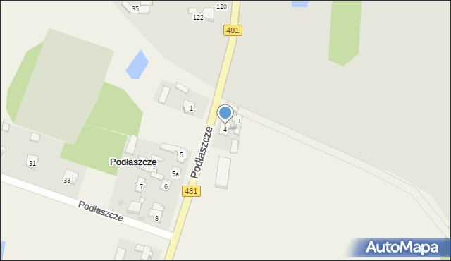 Podłaszcze, Podłaszcze, 4, mapa Podłaszcze