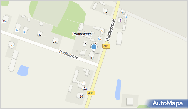 Podłaszcze, Podłaszcze, 9, mapa Podłaszcze