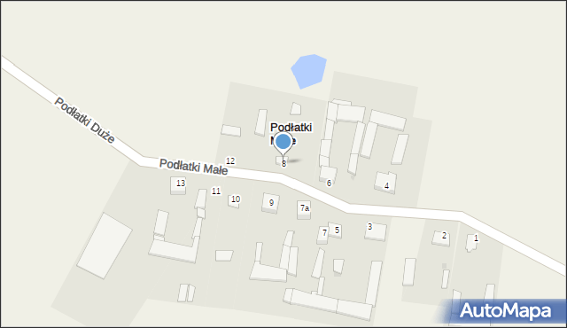 Podłatki Małe, Podłatki Małe, 8, mapa Podłatki Małe