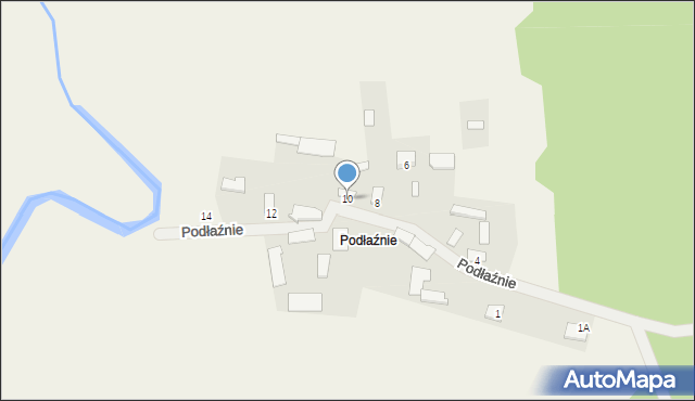 Podłaźnie, Podłaźnie, 10, mapa Podłaźnie