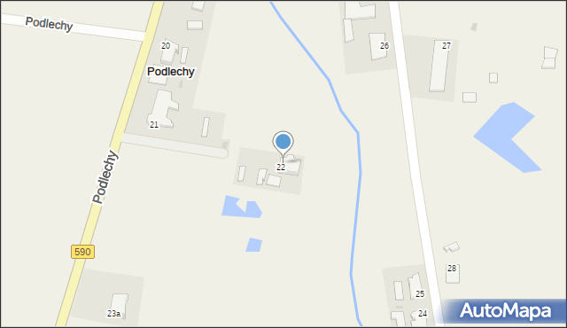 Podlechy, Podlechy, 22a, mapa Podlechy