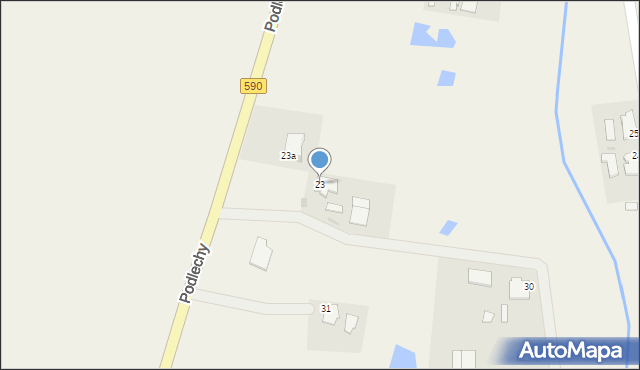 Podlechy, Podlechy, 23, mapa Podlechy