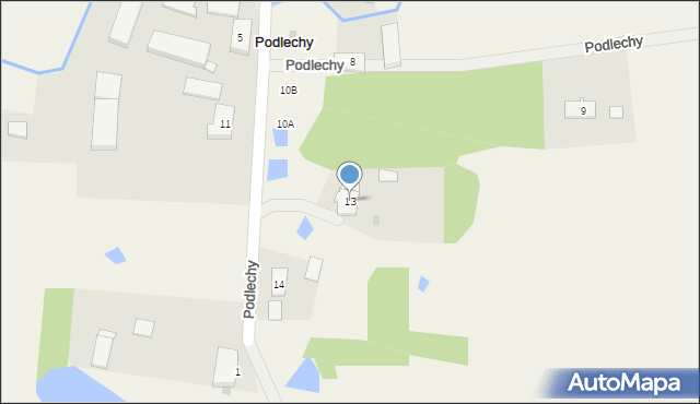 Podlechy, Podlechy, 13, mapa Podlechy