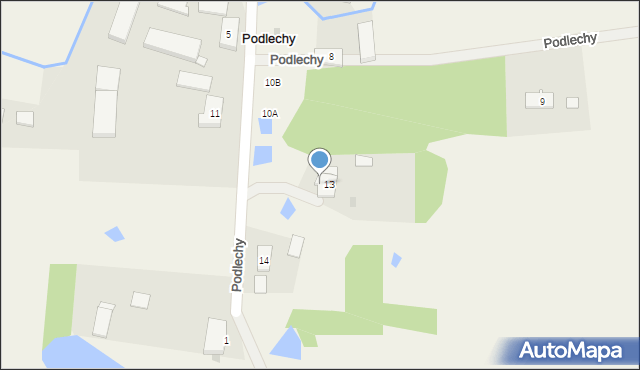 Podlechy, Podlechy, 13A, mapa Podlechy