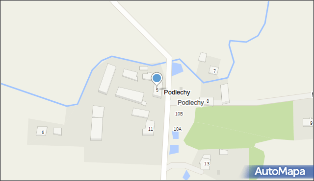 Podlechy, Podlechy, 5, mapa Podlechy