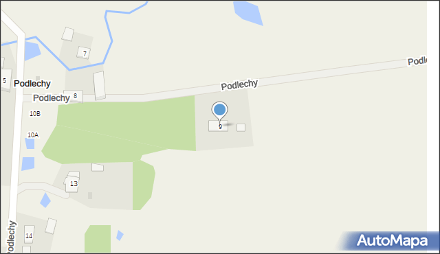 Podlechy, Podlechy, 9, mapa Podlechy