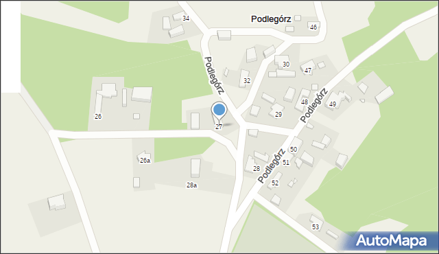 Podlegórz, Podlegórz, 27, mapa Podlegórz