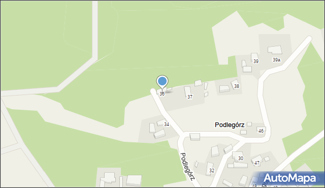 Podlegórz, Podlegórz, 36, mapa Podlegórz