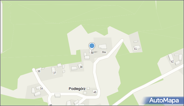 Podlegórz, Podlegórz, 39, mapa Podlegórz