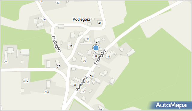 Podlegórz, Podlegórz, 48, mapa Podlegórz