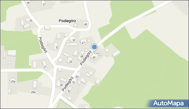 Podlegórz, Podlegórz, 49A, mapa Podlegórz