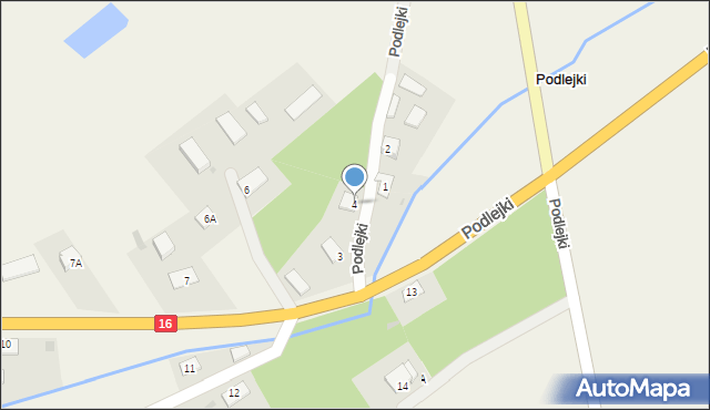 Podlejki, Podlejki, 4, mapa Podlejki