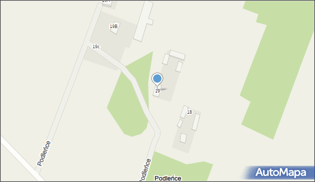 Podleńce, Podleńce, 19, mapa Podleńce