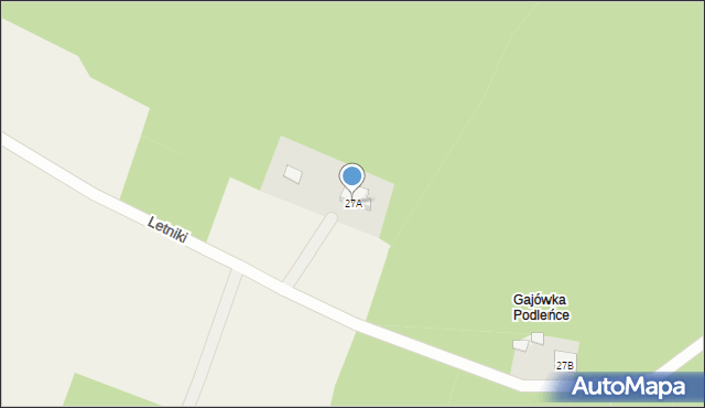 Podleńce, Podleńce, 27A, mapa Podleńce