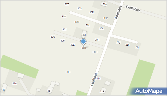 Podleńce, Podleńce, 30D, mapa Podleńce