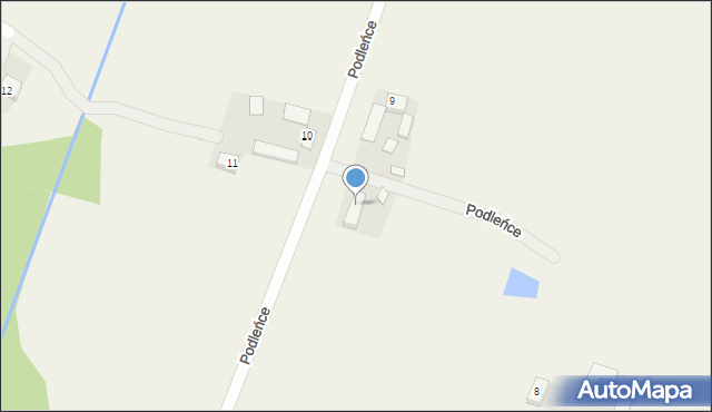 Podleńce, Podleńce, 9, mapa Podleńce