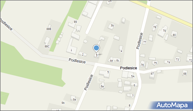 Podlesice, Podlesice, 3, mapa Podlesice