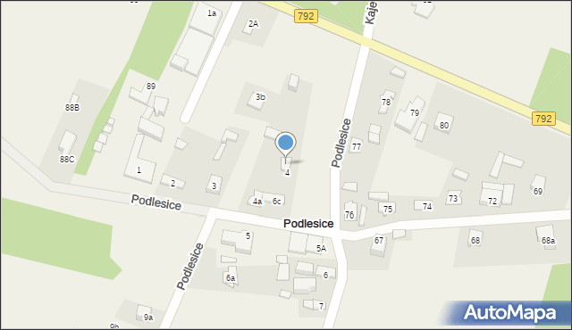 Podlesice, Podlesice, 4b, mapa Podlesice