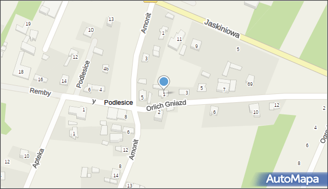 Podlesice, Podlesice, 75, mapa Podlesice