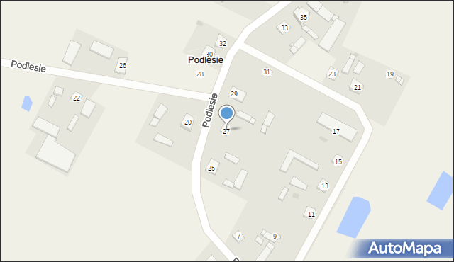 Podlesie, Podlesie, 27, mapa Podlesie