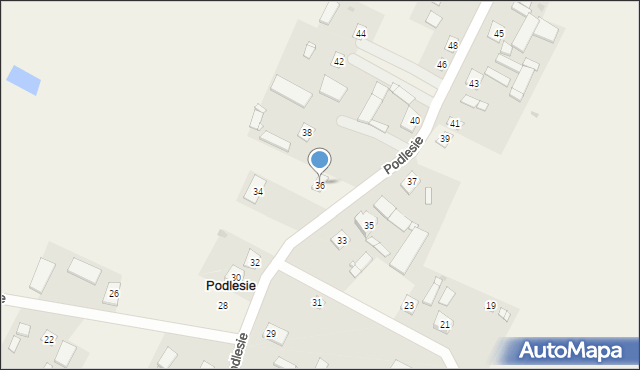 Podlesie, Podlesie, 36, mapa Podlesie