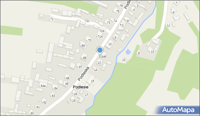 Podlesie, Podleska, 12A, mapa Podlesie