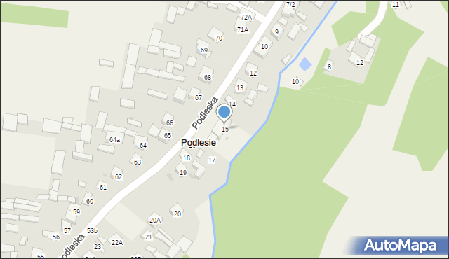 Podlesie, Podleska, 15, mapa Podlesie