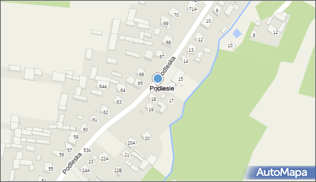 Podlesie, Podleska, 16, mapa Podlesie